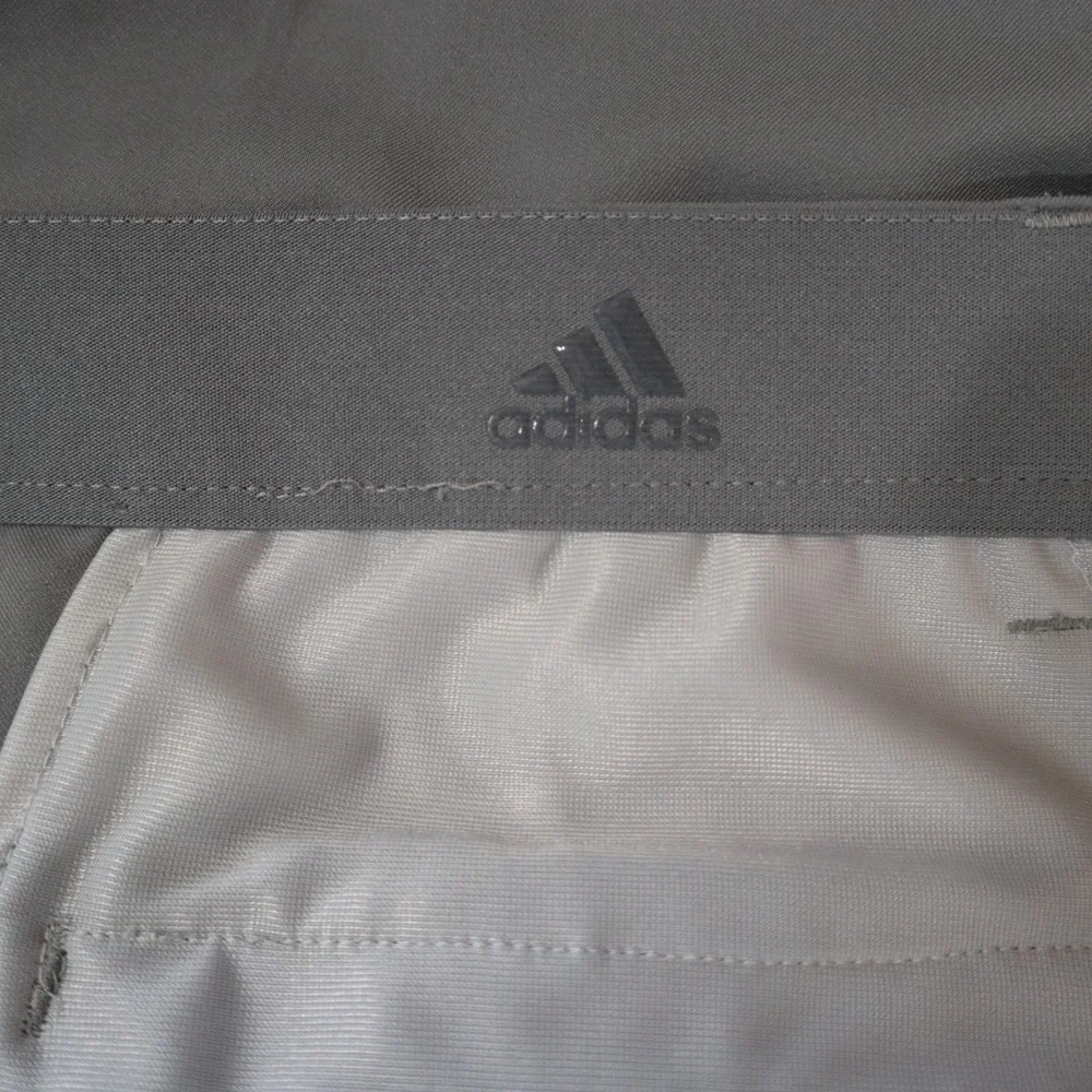 Adidas Pants Mens 42x32 Performance Golf Chino Slacks Flat Front‎ Gray